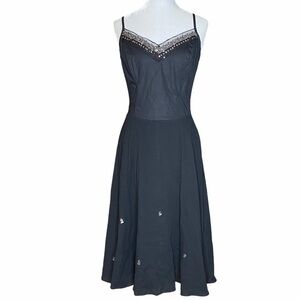 Vintage Morbid Threads Goth 90’s Black Dress. Size Small